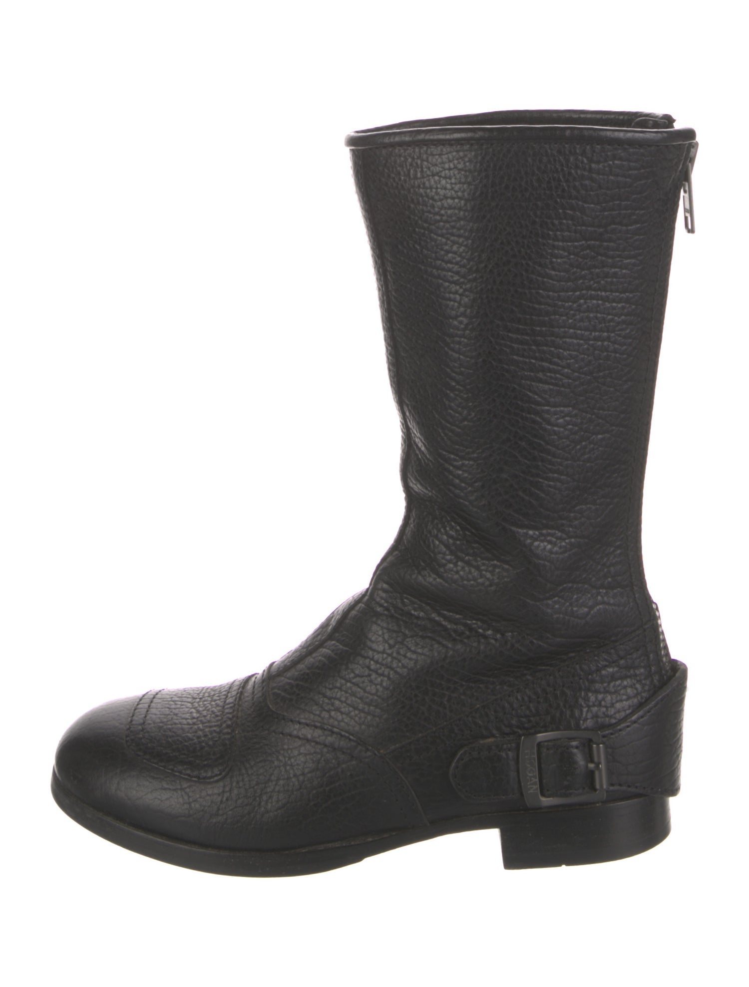 Hogan Leather Moto Boots