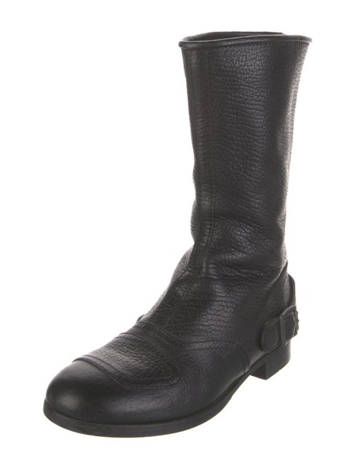 Hogan Leather Moto Boots