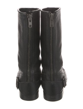 Hogan Leather Moto Boots