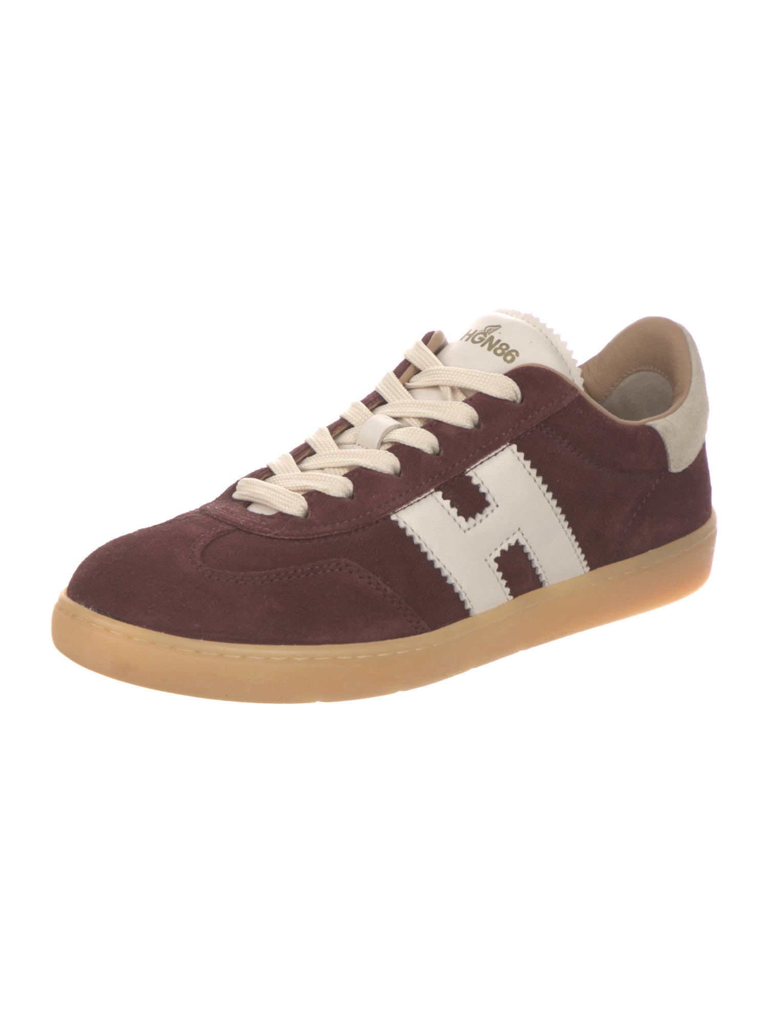 Hogan Suede Colorblock Pattern Sneakers