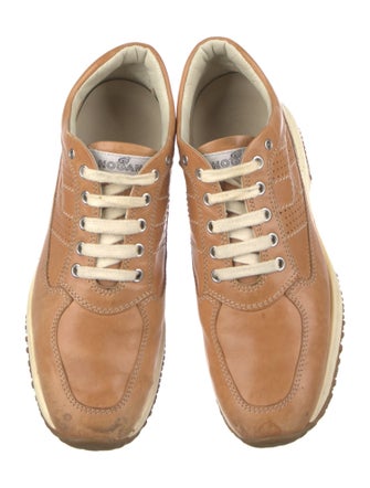 Hogan Leather Lasercut Accents Sneakers