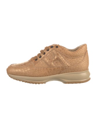 Hogan Embossed Leather Sneakers
