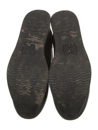 Hogan Patent Leather Glitter Accents Wedge Sneakers