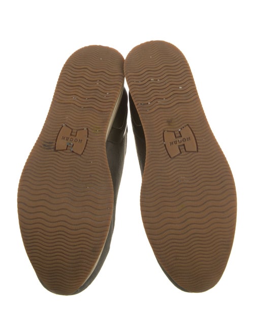 Hogan Suede Glitter Accents Wedge Sneakers