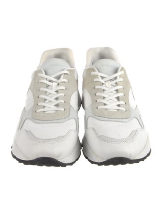 Hogan Leather Colorblock Pattern Athletic Sneakers