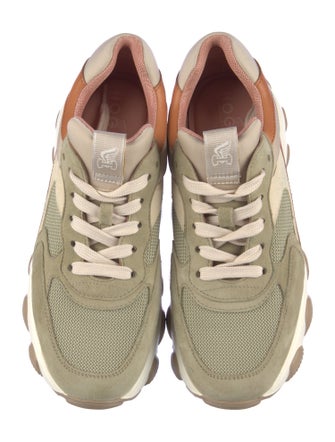 Hogan Suede Colorblock Pattern Chunky Sneakers