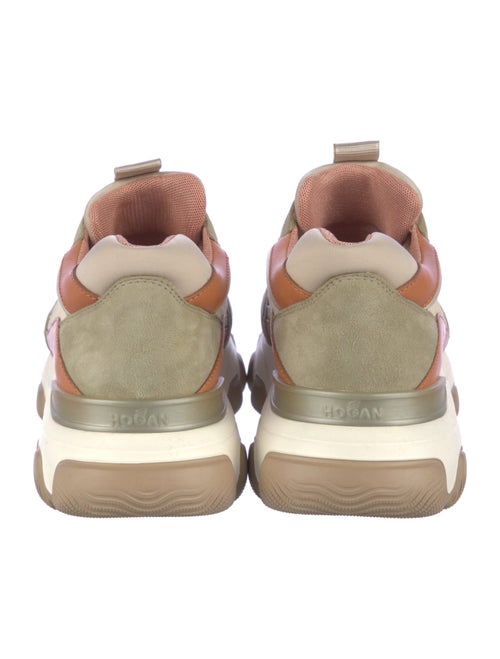 Hogan Suede Colorblock Pattern Chunky Sneakers