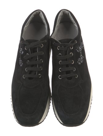 Hogan Suede Sequin Embellishments Sneakers