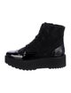 Hogan Suede Combat Boots