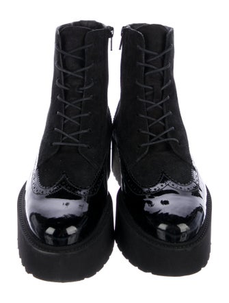 Hogan Suede Combat Boots