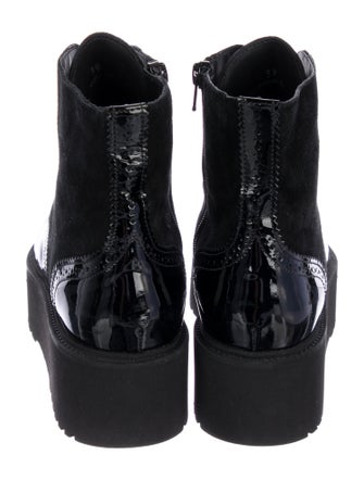 Hogan Suede Combat Boots