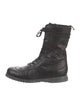 Hogan Leather Combat Boots