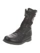 Hogan Leather Combat Boots