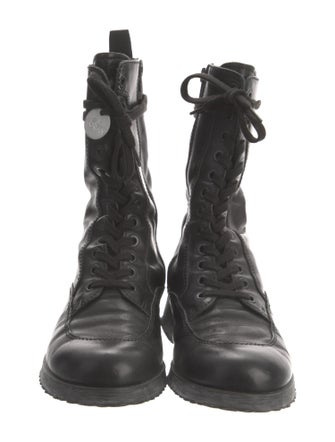 Hogan Leather Combat Boots