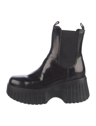 Hogan Patent Leather Chelsea Boots