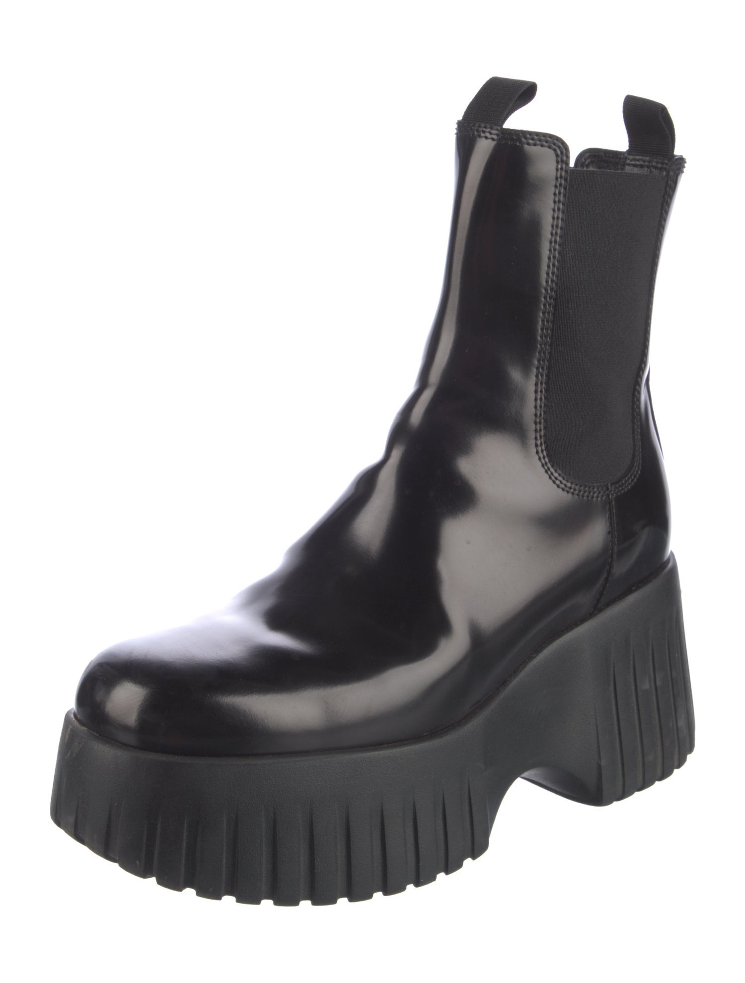 Hogan Patent Leather Chelsea Boots