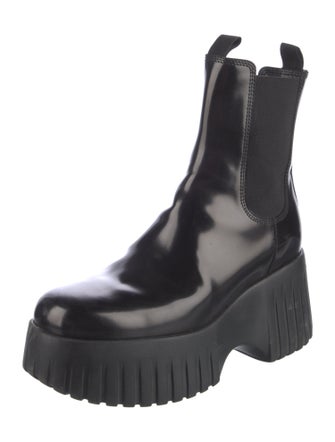 Hogan Patent Leather Chelsea Boots