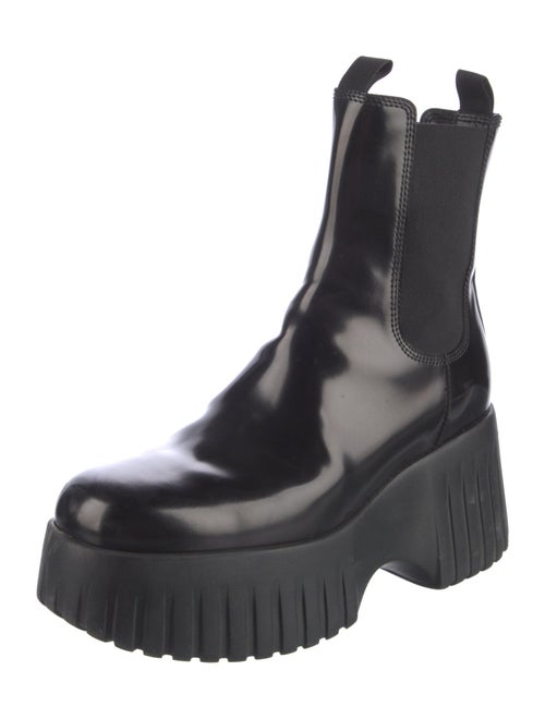 Hogan Patent Leather Chelsea Boots