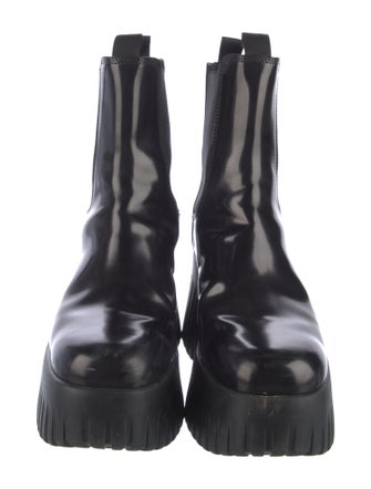 Hogan Patent Leather Chelsea Boots