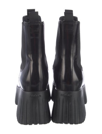 Hogan Patent Leather Chelsea Boots