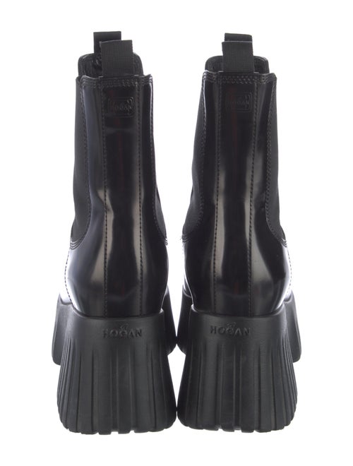Hogan Patent Leather Chelsea Boots