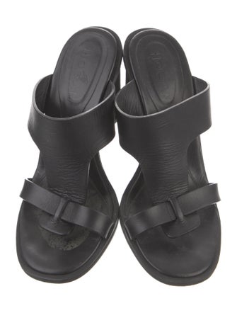 Hogan Leather Slides