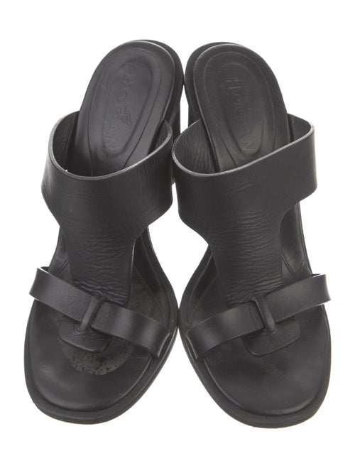 Hogan Leather Slides