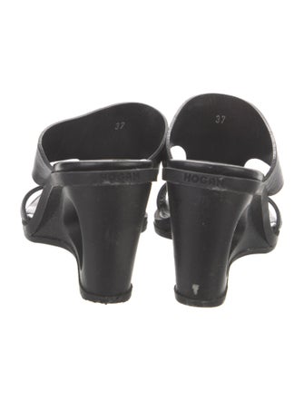 Hogan Leather Slides