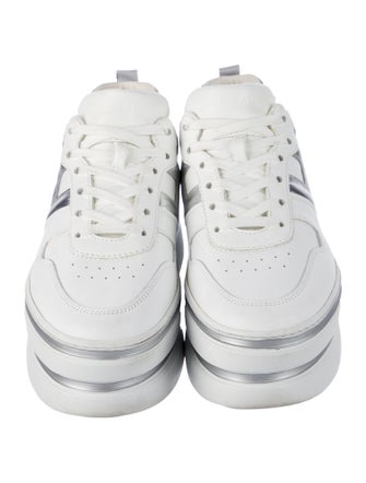 Hogan Leather Colorblock Pattern Chunky Sneakers