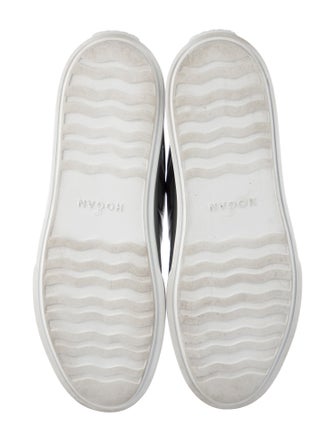 Hogan Leather Colorblock Pattern Chunky Sneakers