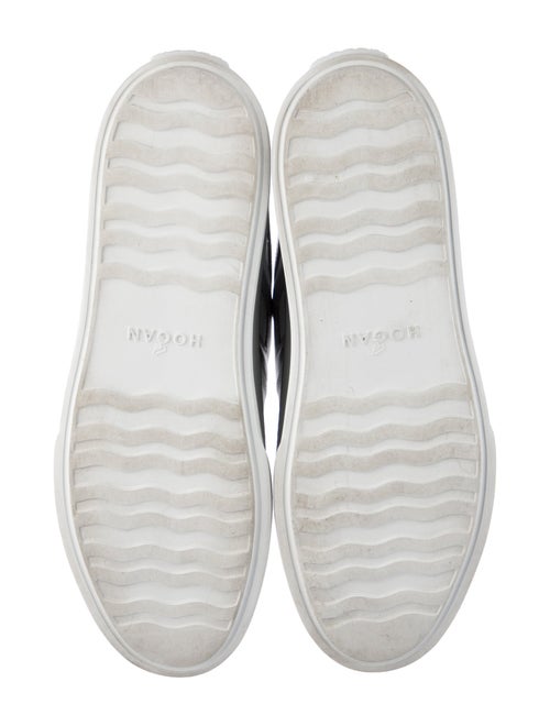 Hogan Leather Colorblock Pattern Chunky Sneakers