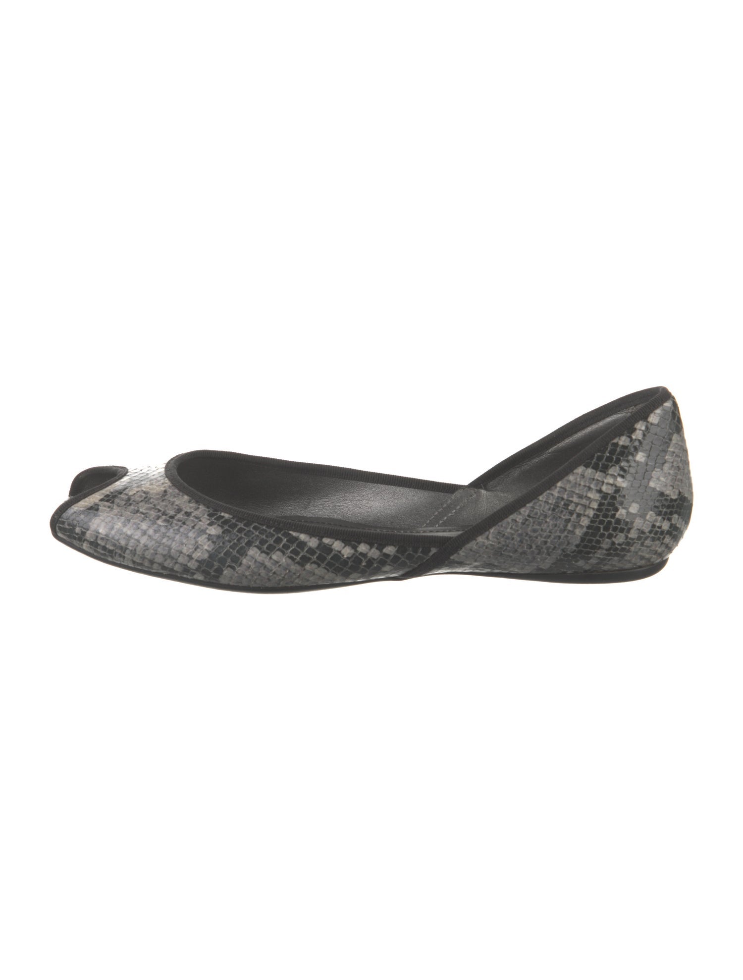 Hogan Snakeskin Animal Print D'Orsay Flats