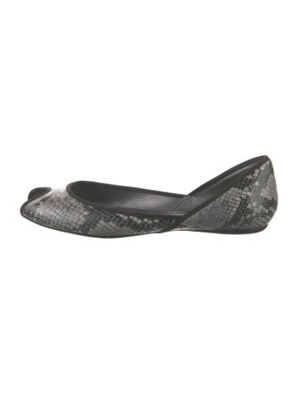 Hogan Snakeskin Animal Print D'Orsay Flats