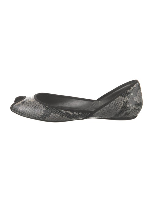 Hogan Snakeskin Animal Print D'Orsay Flats