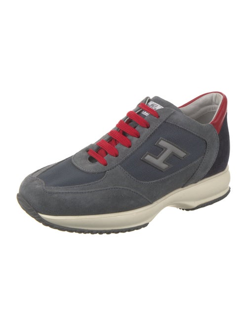 Hogan Suede Colorblock Pattern Sneakers