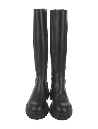 Hogan Leather Rain Boots