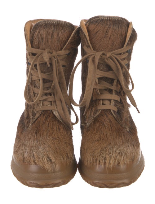 Hogan Ponyhair Lace-Up Boots