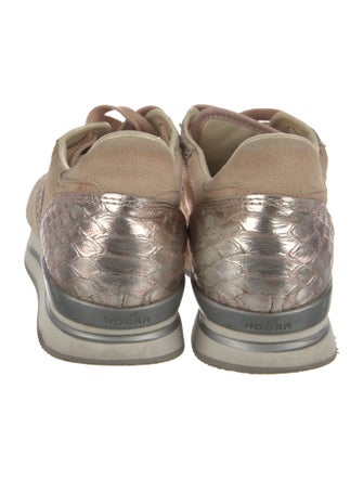 Hogan Suede Colorblock Pattern Sneakers