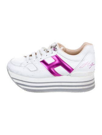 Hogan Leather Chunky Sneakers