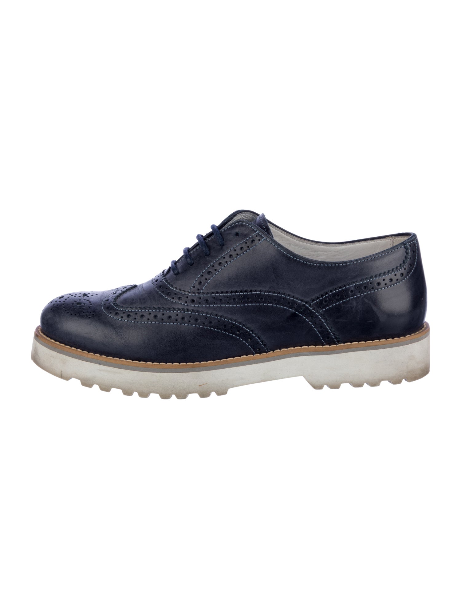 Hogan Leather Lasercut Accents Oxfords
