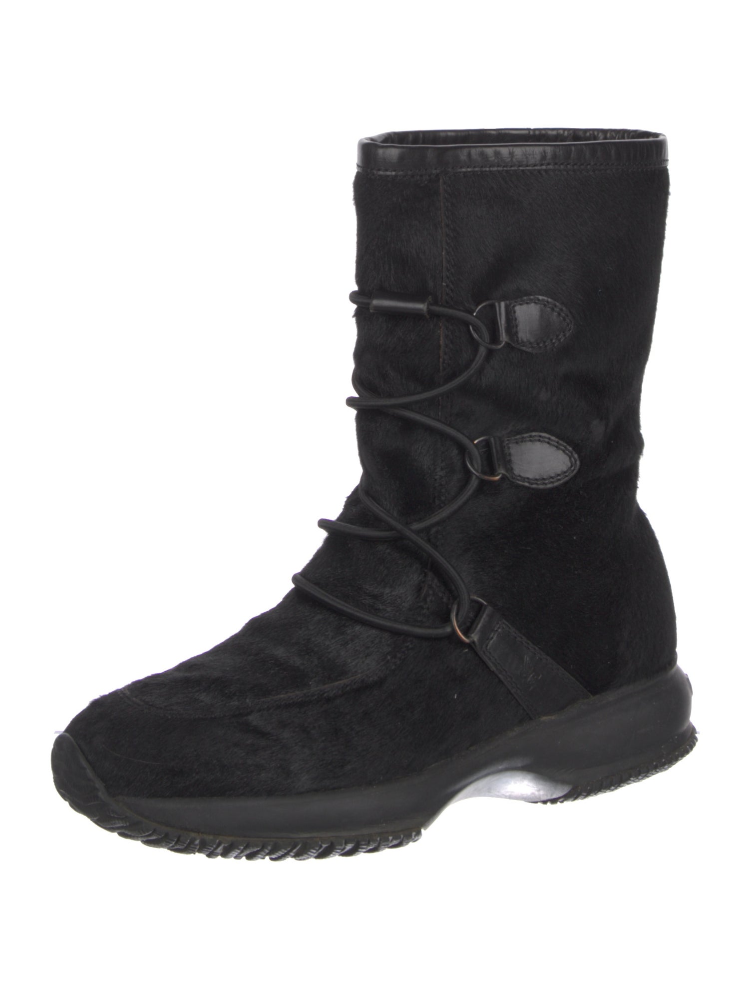 Hogan Ponyhair Lace-Up Boots