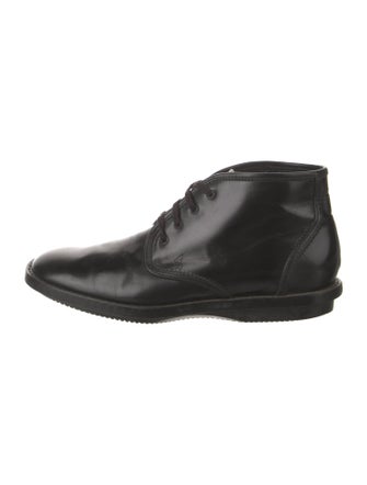 Hogan Leather Lace-Up Boots