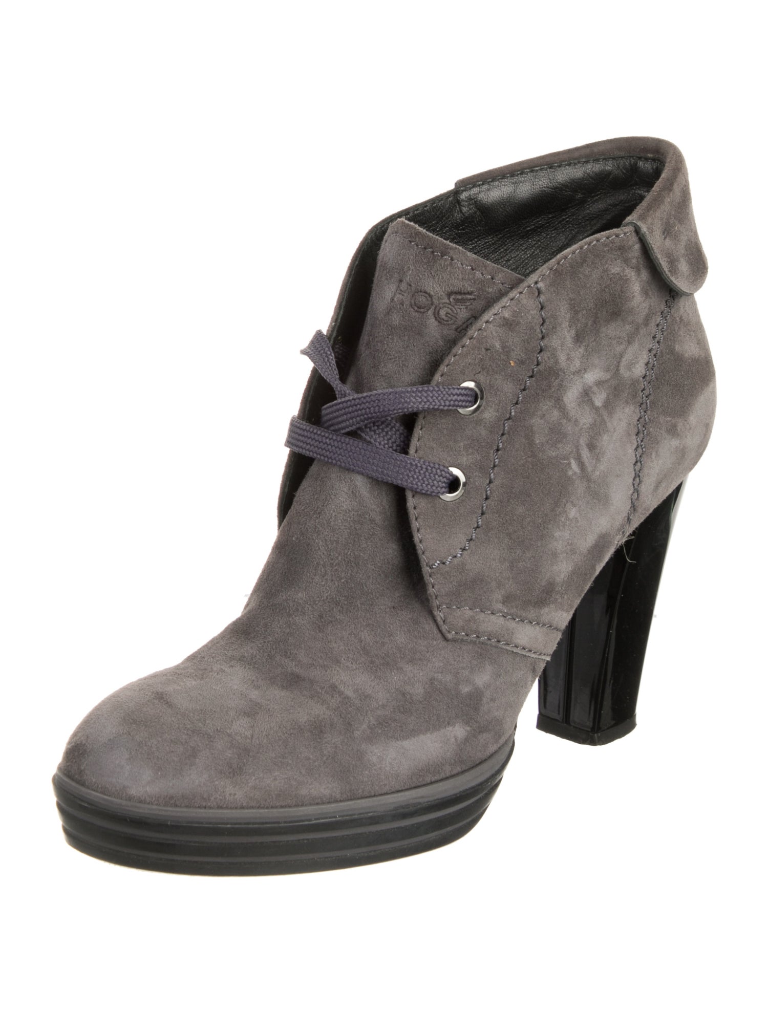 Hogan Suede Lace-Up Boots