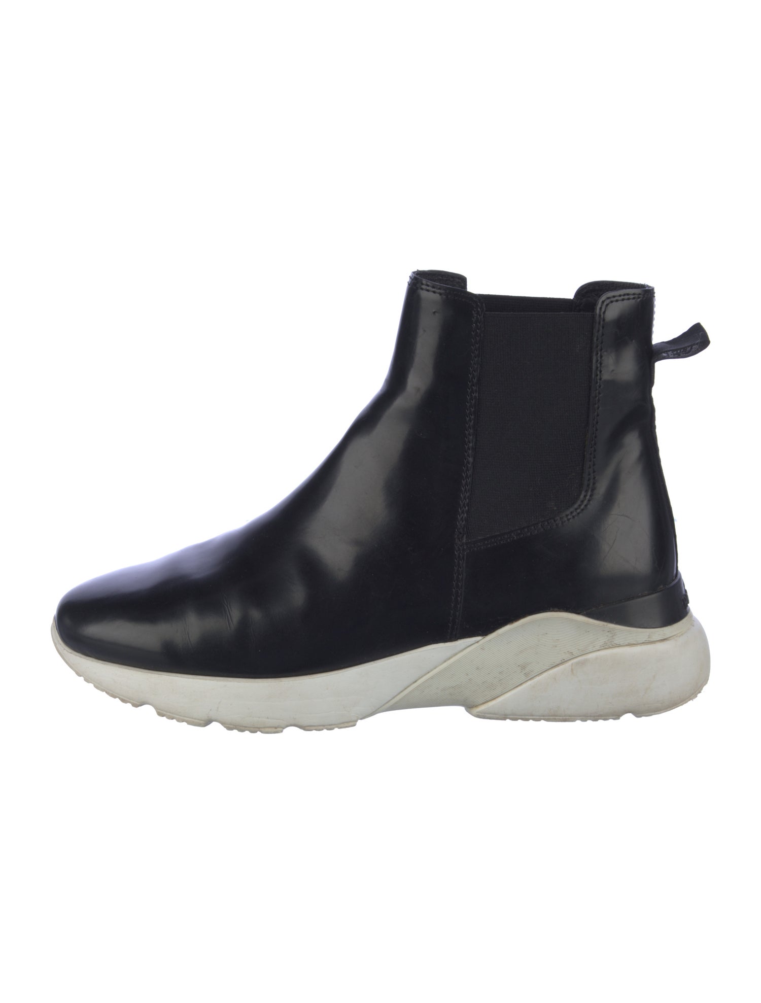 Hogan Patent Leather Chelsea Boots