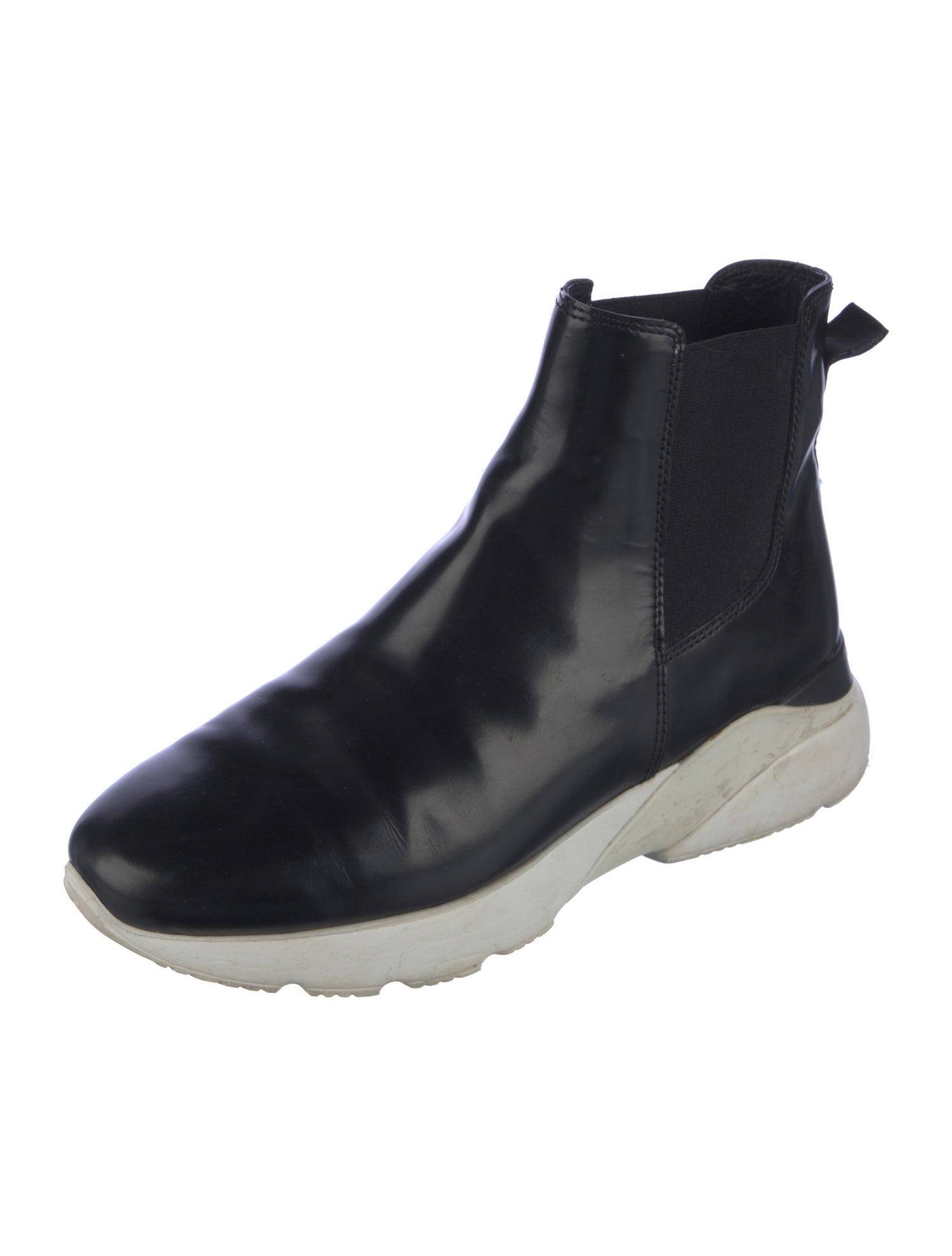 Hogan Patent Leather Chelsea Boots