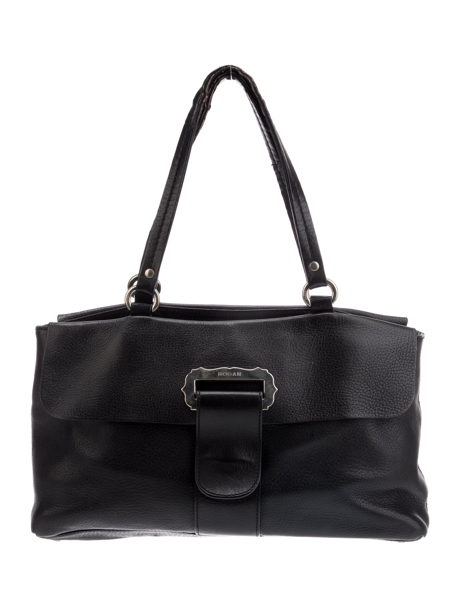 Hogan Leather Top Handle Bag