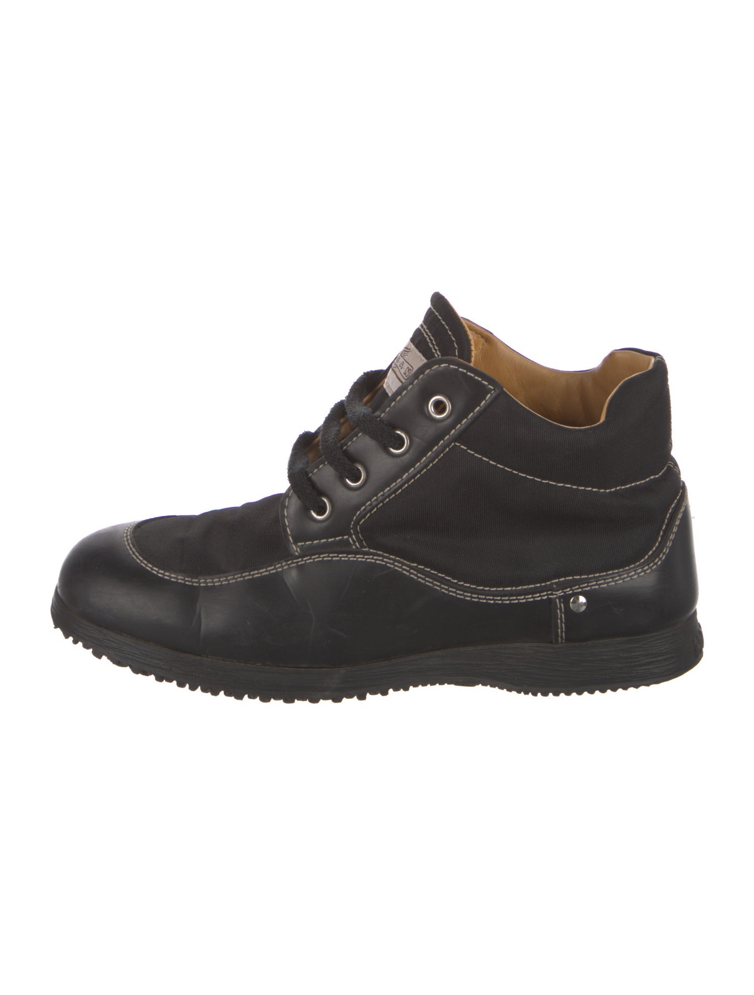 Hogan Leather Combat Boots