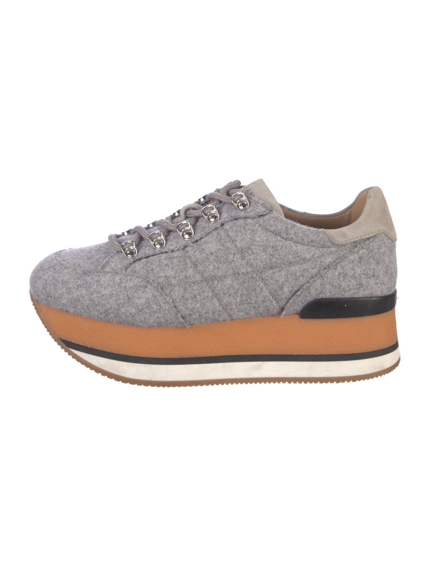 Hogan Wool Wedge Sneakers