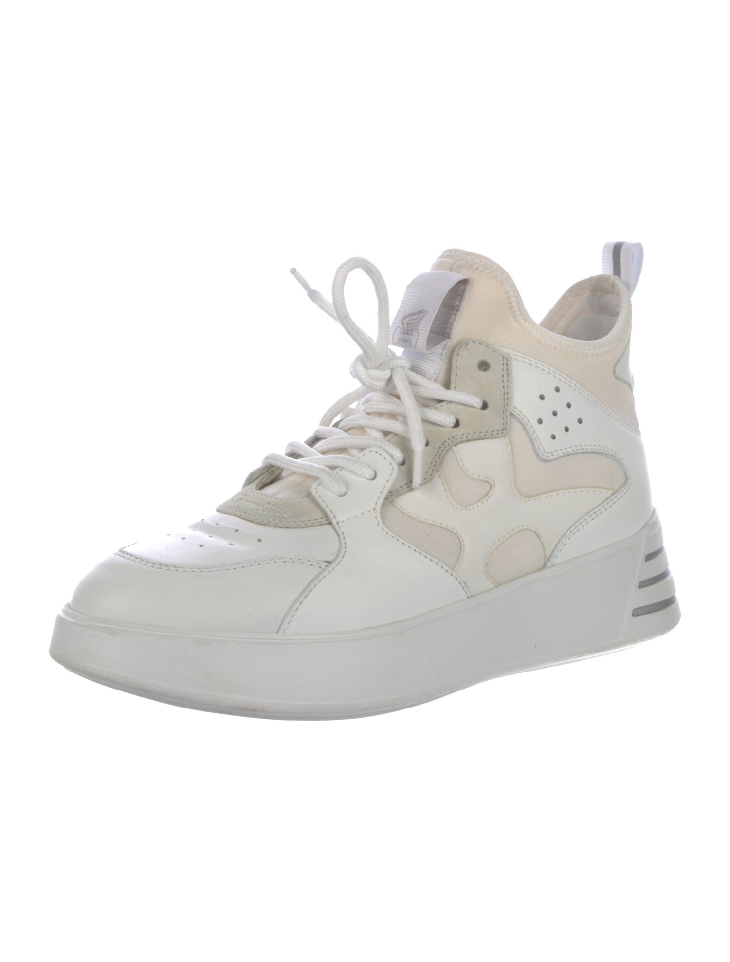 Hogan Leather Leather Trim Embellishment Wedge Sneakers