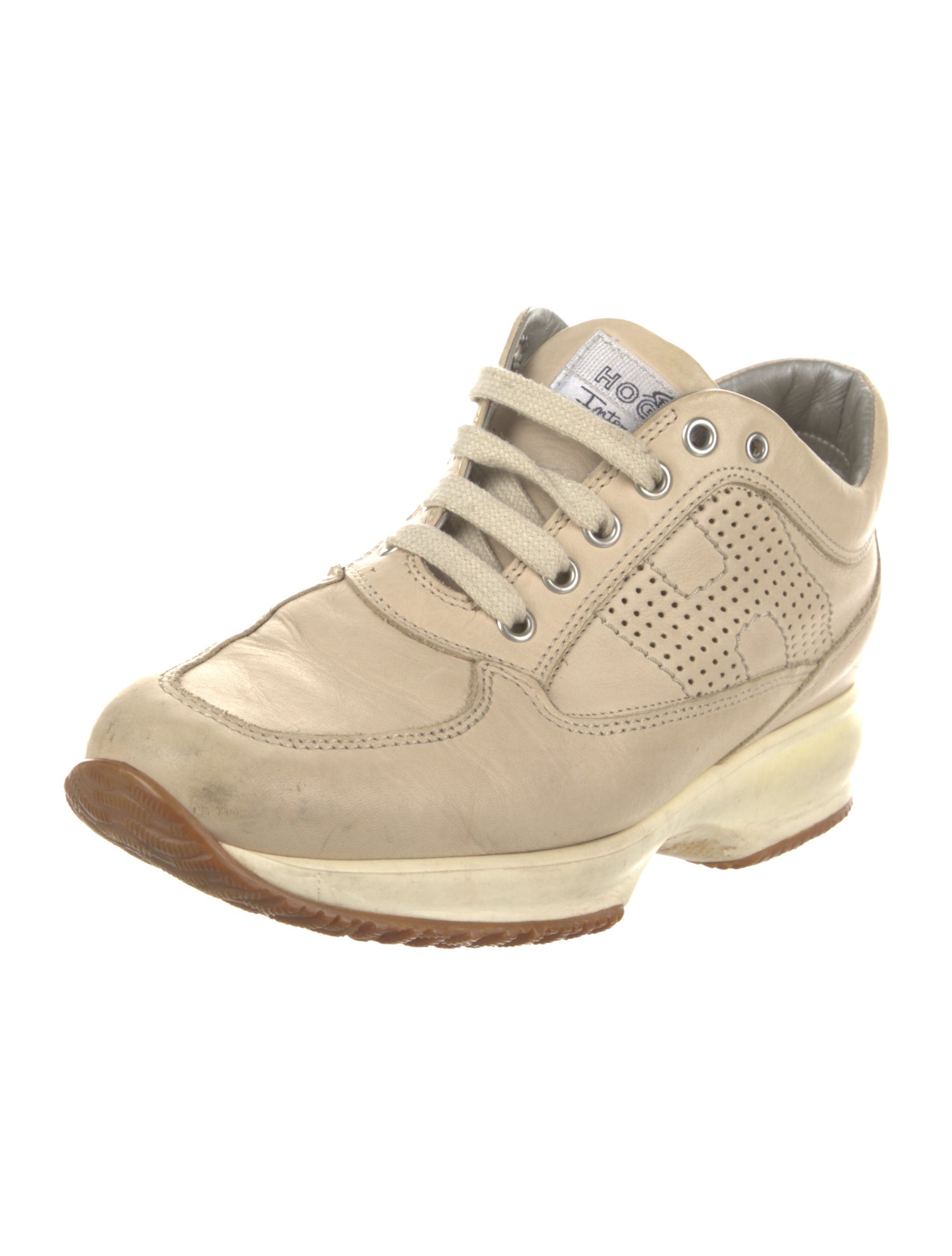 Hogan Leather Lasercut Accents Sneakers